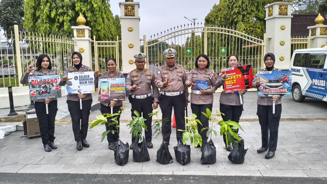 Ribuan Warga CFD Teredukasi! Ditlantas Polda Riau Kampanyekan Tertib Lalu Lintas dan Tanam Kepedulian Lingkungan