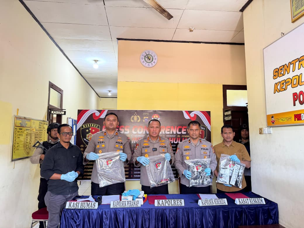 Polres Inhu Bongkar Pencurian 64 Sepeda Motor, Kapolres Gelar Konferensi Pers