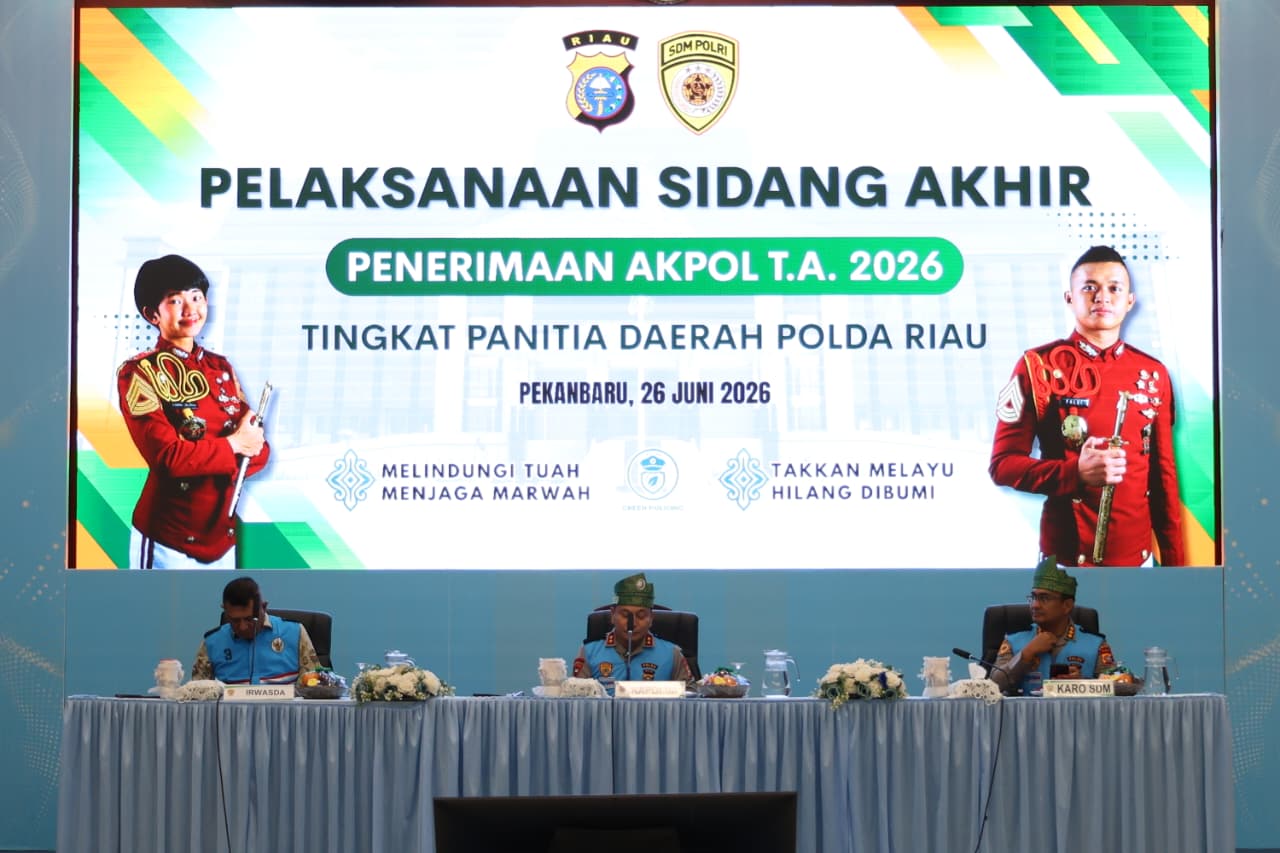 Kapolda Riau Tutup Sidang Akhir Seleksi Calon Anggota Polri 2026, Tekankan Integritas dan Semangat Berjuang