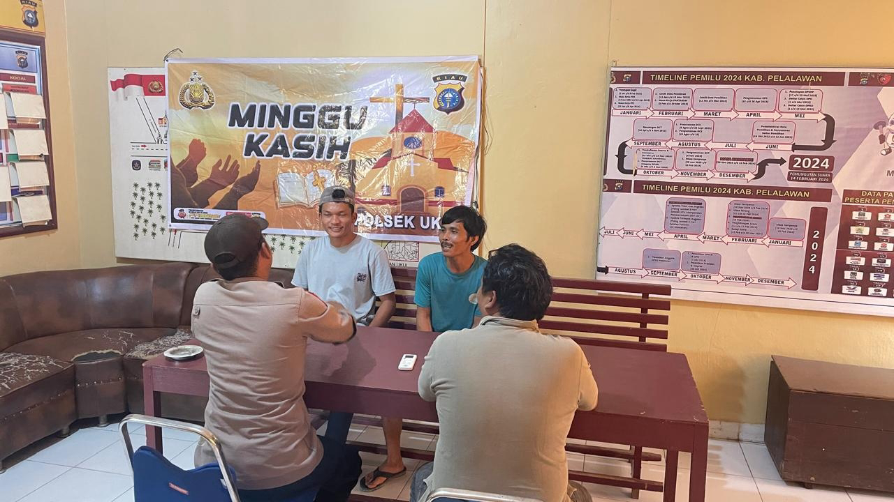 Minggu Kasih Polsek Ukui, Warga Curhat soal Karhutla dan Remaja Nongkrong Larut Malam