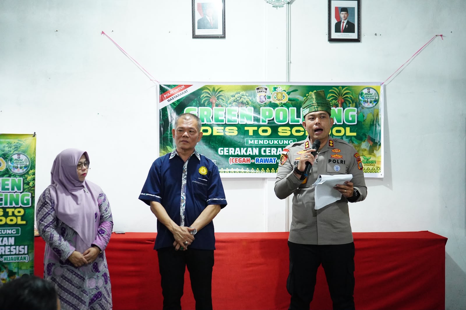Kapolres dan Wakapolres Meranti Edukasi Pelajar, Kenalkan Green Policing dengan Teknologi AI