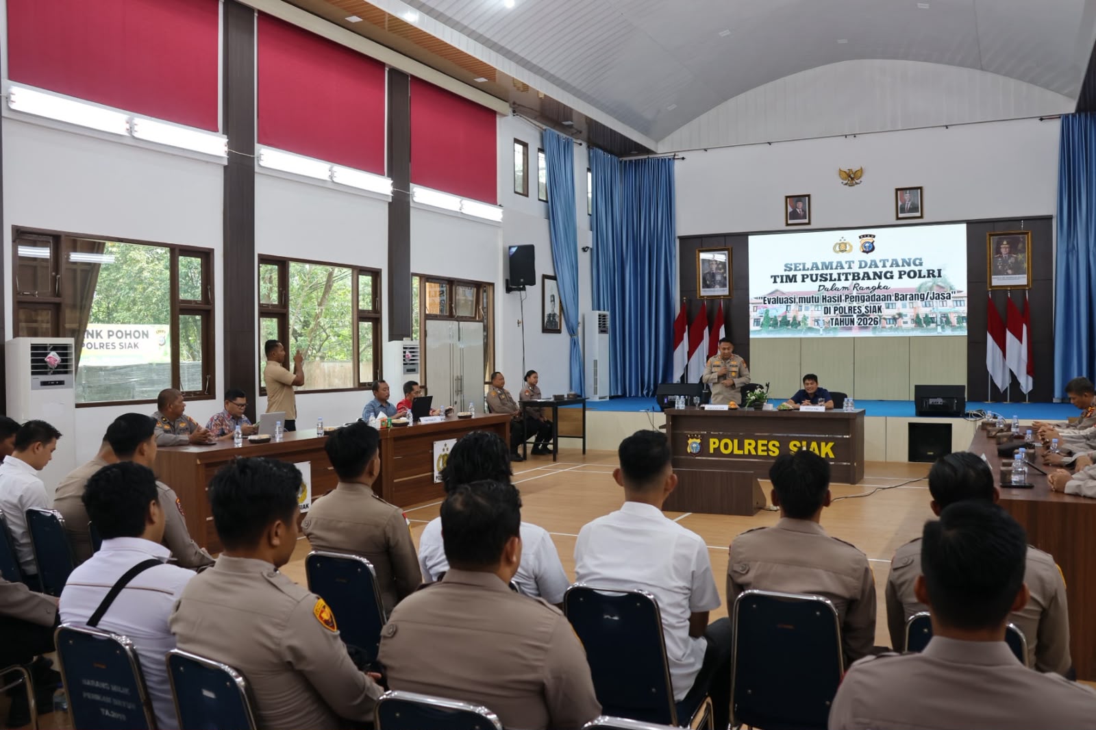 Puslitbang Polri Gelar Penelitian Evaluasi Mutu Pengadaan Barang dan Jasa di Polres Siak Polda Riau
