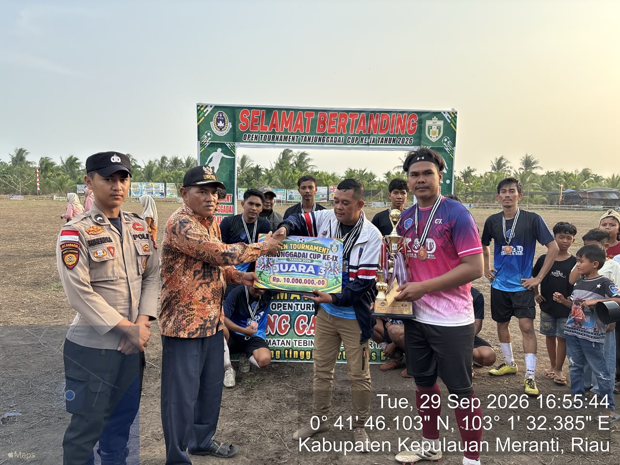 Polsek Tebing Tinggi Amankan Pertandingan Gelora Madali Cup IX di Tanjung Gadai