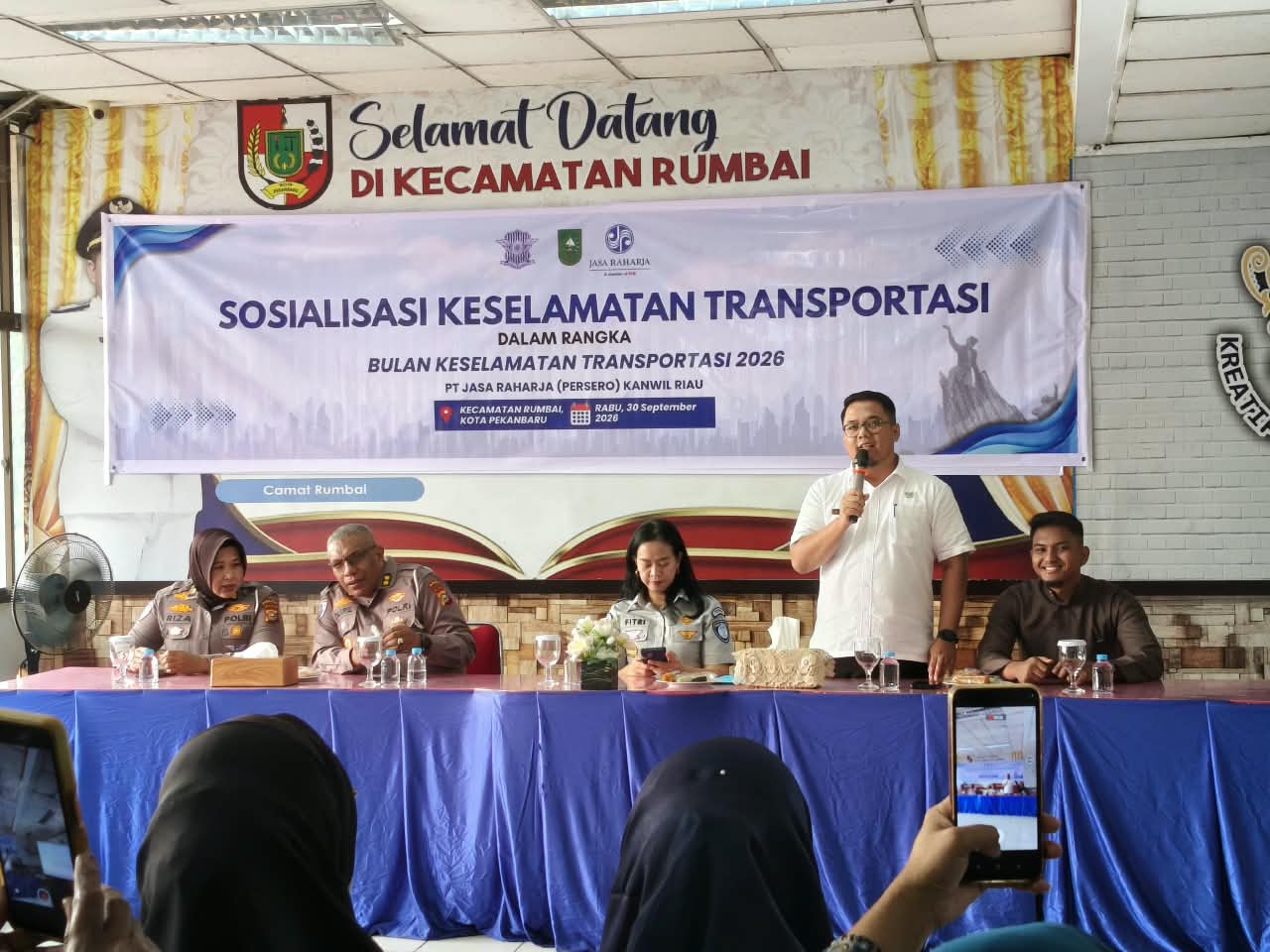Jasa Raharja Riau Bersama Ditlantas Polda Riau Gelar Sosialisasi Keselamatan Transportasi dalam Rangka Bulan Keselamatan Transportasi 2026