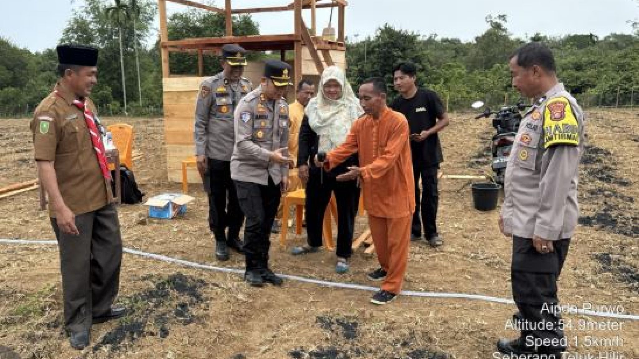 Kapolres Kuansing Tinjau Kesiapan Lahan Penanaman Jagung Serentak Program Ketahanan Pangan Polri
