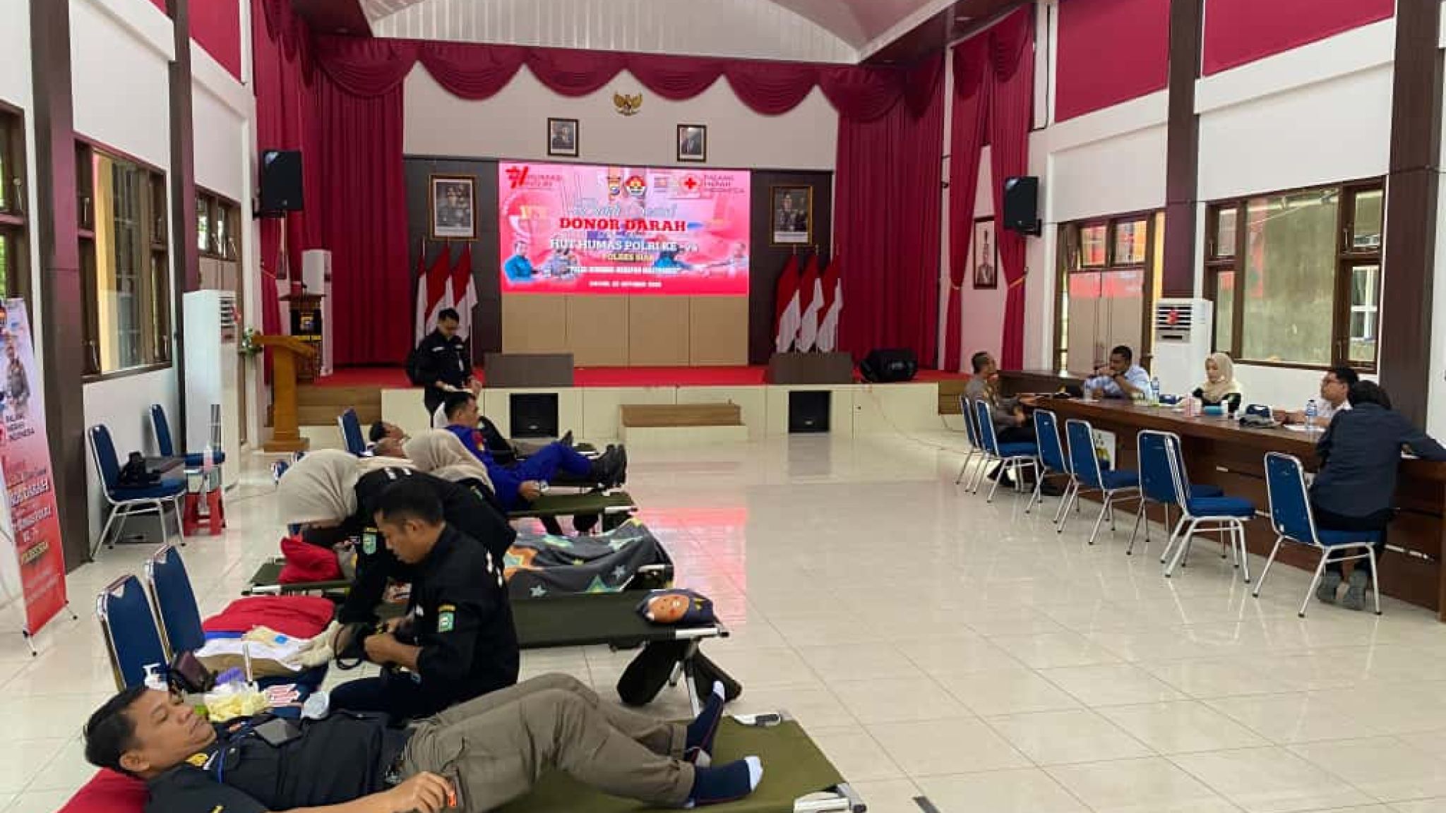 Setetes Darah untuk Kemanusiaan: Polres Siak Gelar Donor Darah Serentak Peringati Hari Jadi Humas Polri ke-74