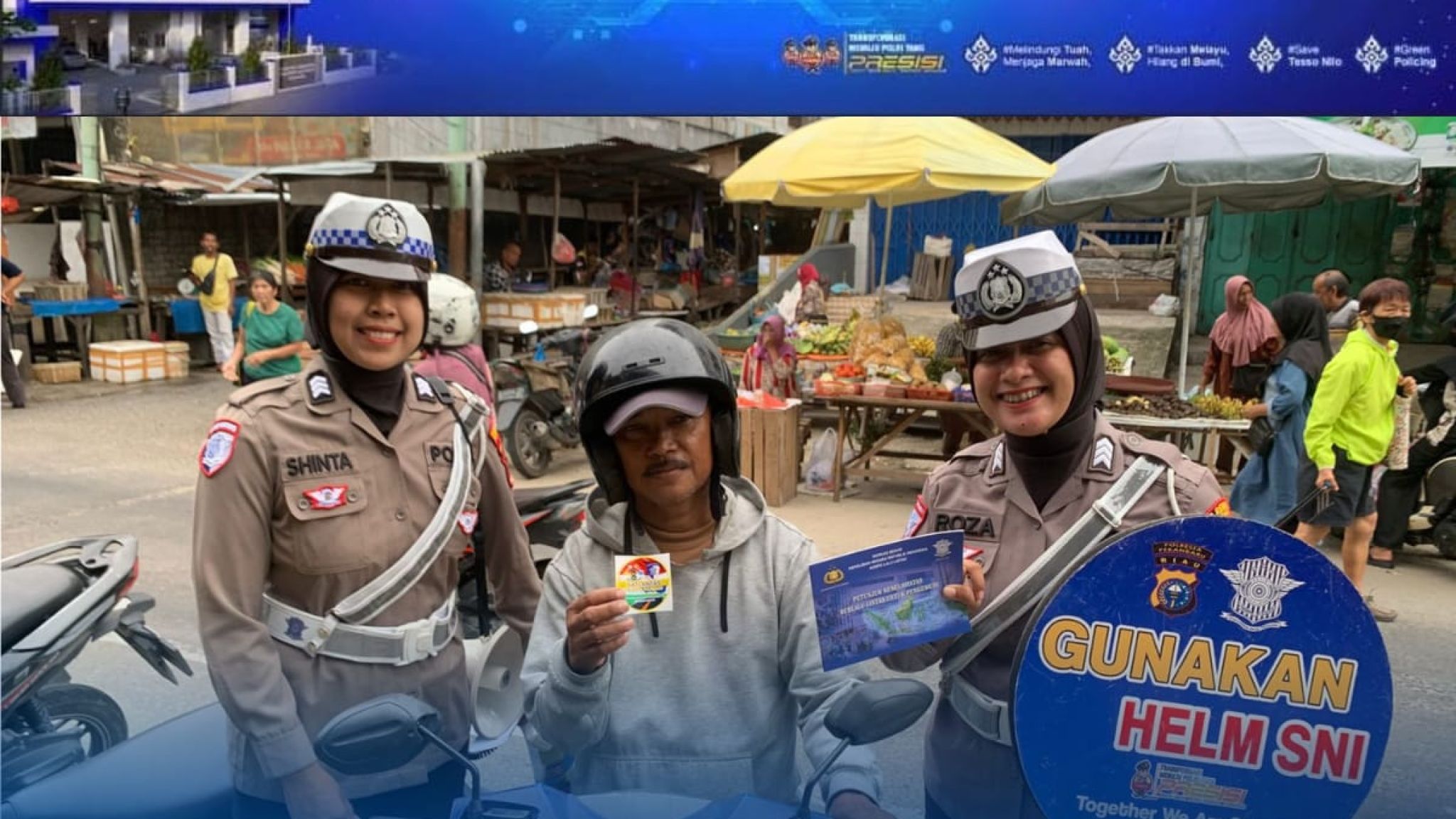 Satlantas Polresta Pekanbaru Gelar Kegiatan Penerangan Keliling Ajak Masyarakat Tertib Berlalu Lintas