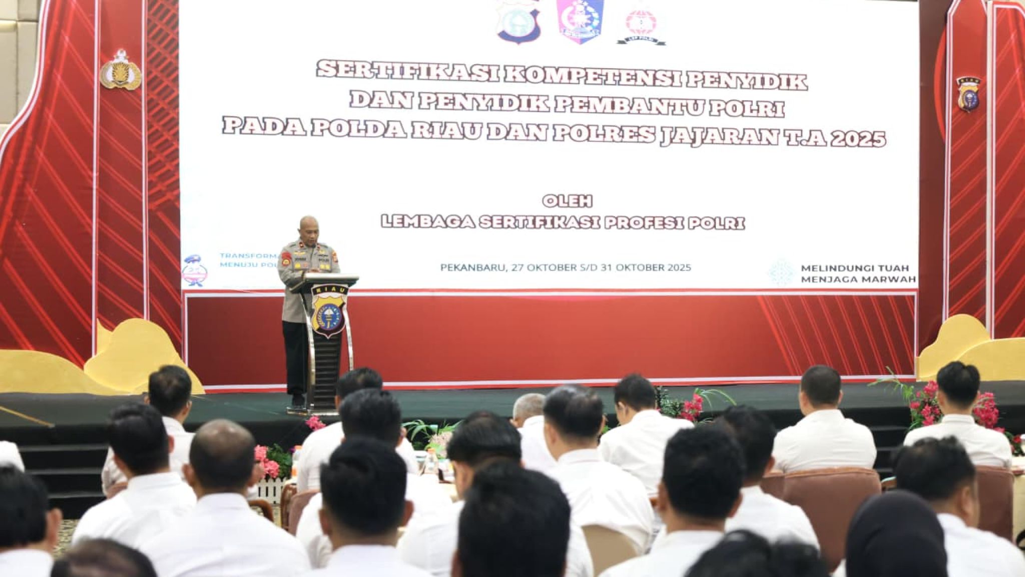 Wujudkan Profesionalisme Penegak Hukum: Polda Riau Gelar Pembukaan Sertifikasi Kompetensi Penyidik dan Penyidik Pembantu Polri T.A. 2025