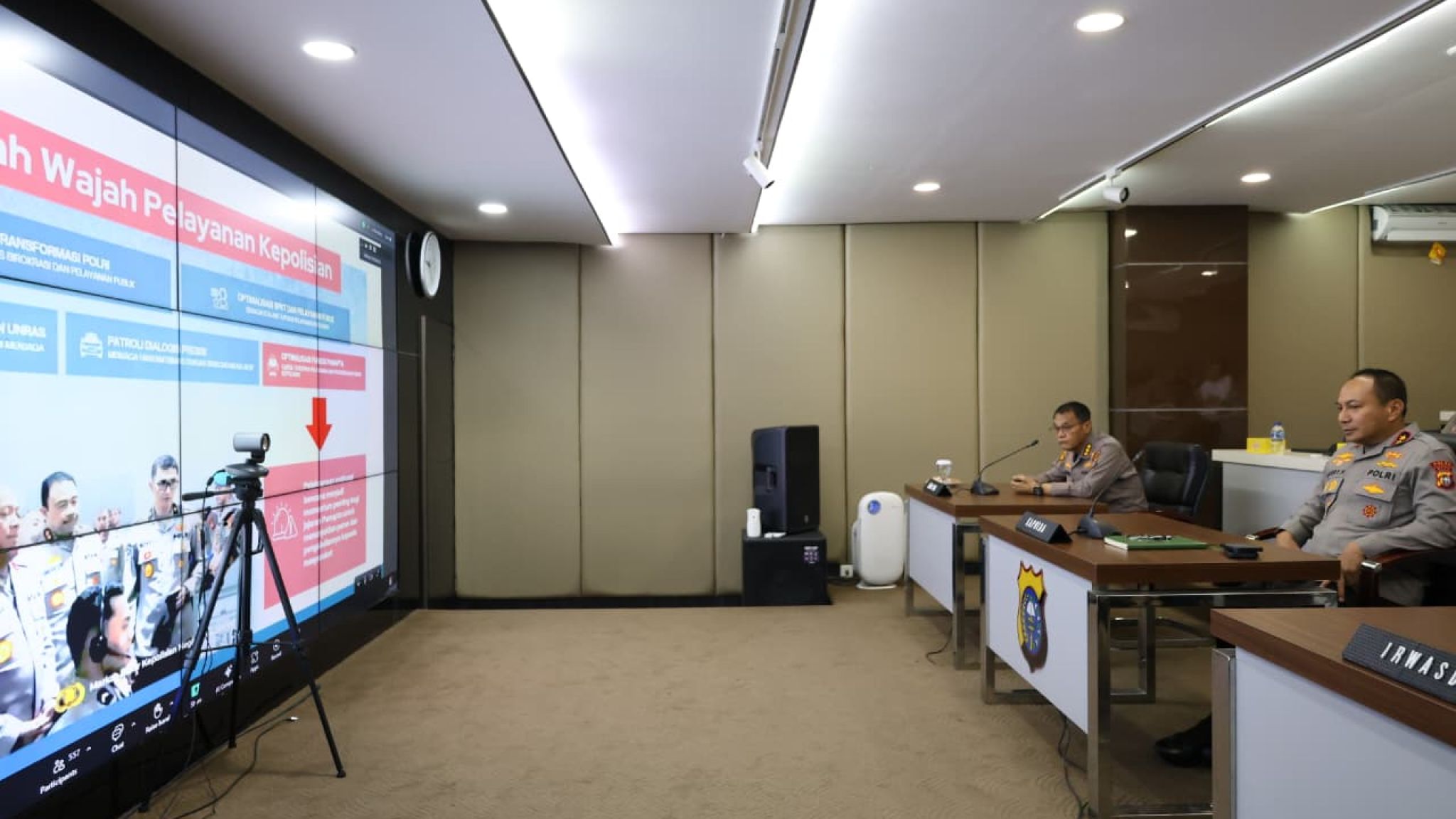 Rapat Virtual Terkait Kesiapan Tanggap Darurat Bencana Hidrometeorologi, Dipimpin Wakapolri: Polda Riau Siap Hadapi Potensi Bencana Alam