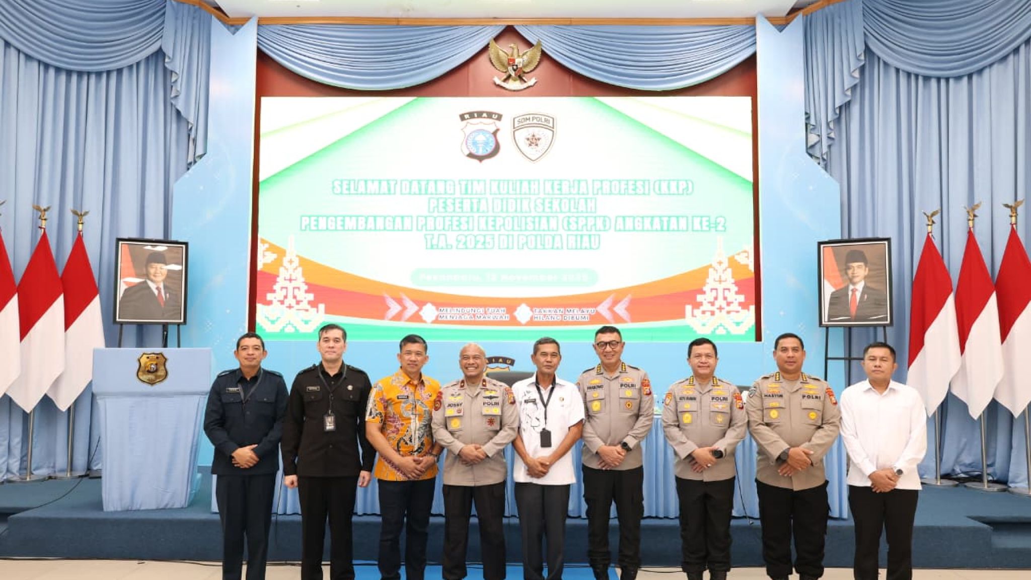 Polda Riau Terima Peserta Didik SPPK Angkatan ke-2 Tahun 2025 untuk Kuliah Kerja Profesi