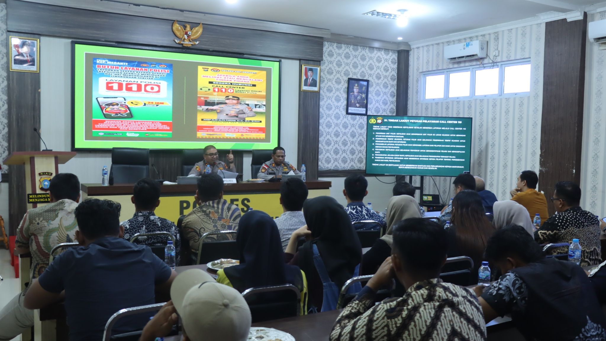 Jumat Curhat Polres Meranti Sosialsasi 110 Layanan Polisi