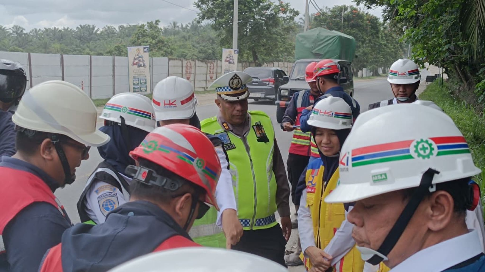 Ditlantas Polda Riau Laksanakan Survei Jalan Overpass Menuju Pintu Tol Permai dalam Rangka Pengalihan Arus Lalu Lintas