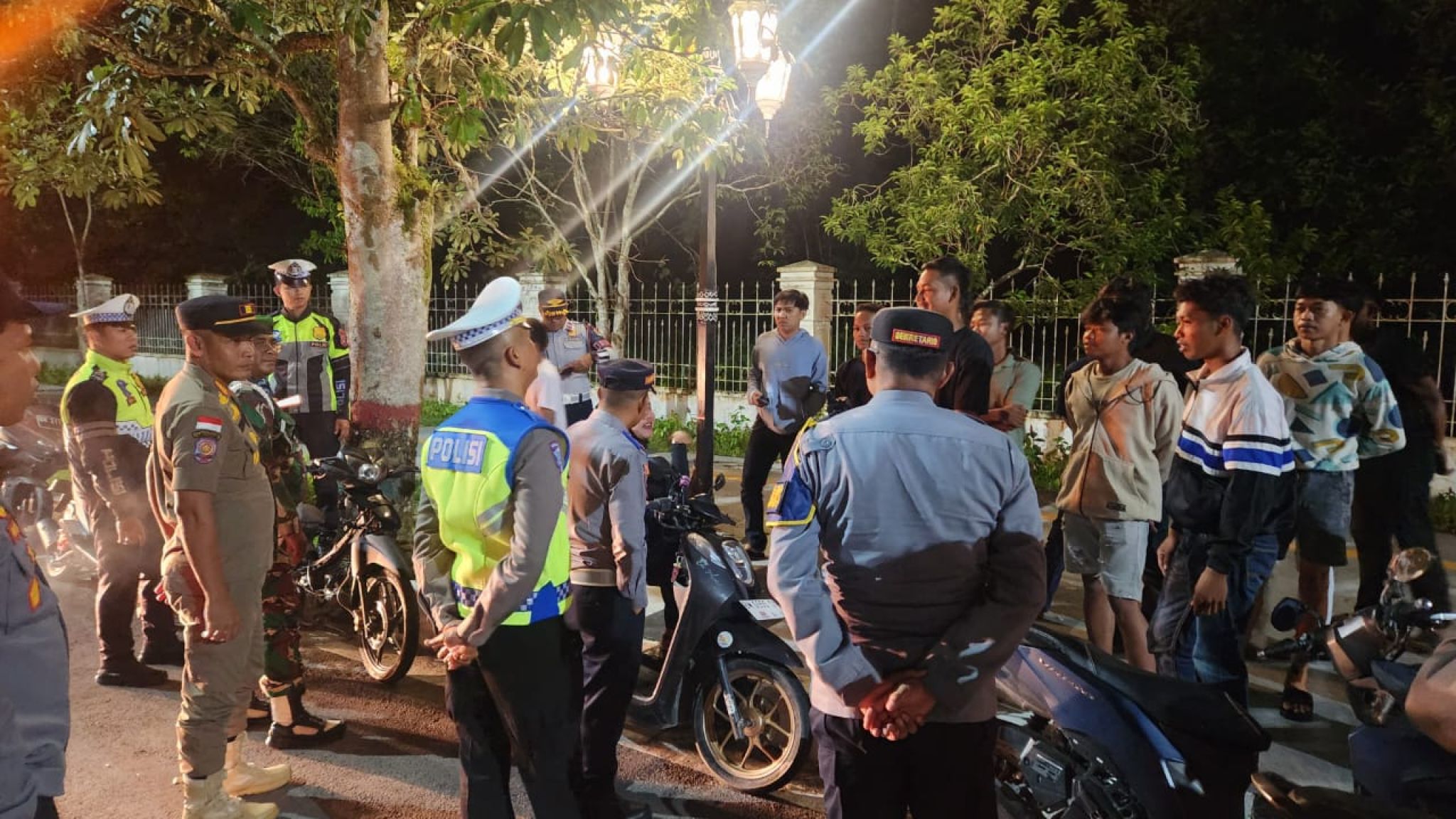 Patroli Gabungan Blue Light KRYD Pasca Ops Lilin, Polres Siak Antisipasi Balap Liar dan Laka Lantas